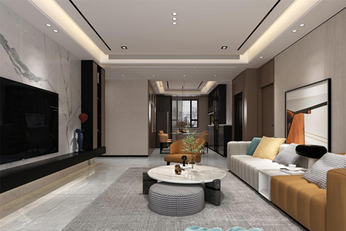 江門市新會駿景灣豪庭現(xiàn)代風格三居室裝修案例