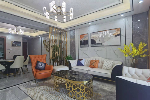 河源市鼎龍花園現代風格平層裝修案例