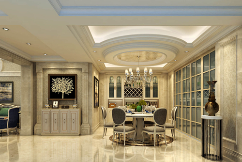 海口市海口華潤中心歐式風格復式裝修案例