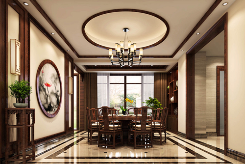 海口市安海新村新中式風(fēng)格別墅裝修案例