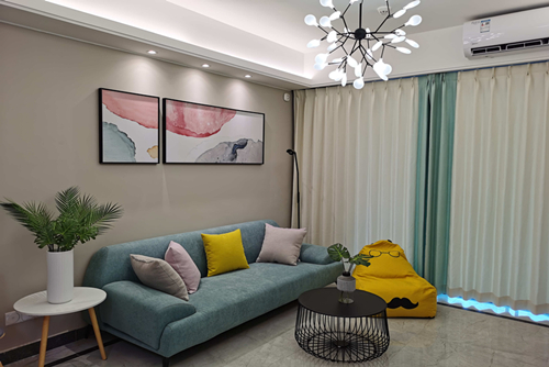 ?？谑袨I江世紀佳城北區現代簡約風格三居室裝修案例