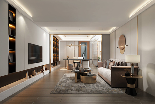 海口市綠城桃李春風現代風格別墅裝修案例