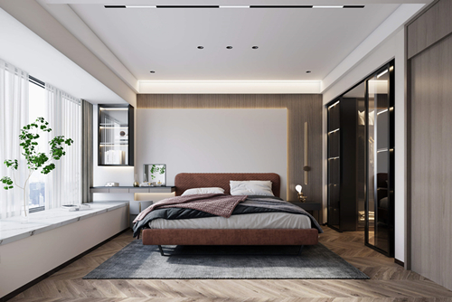 海口市和泓海棠府現代簡約風格平層裝修案例