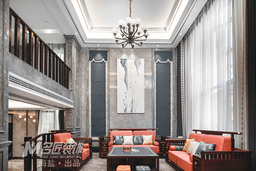 嘉興市合景尚峰新中式風(fēng)格別墅裝修案例