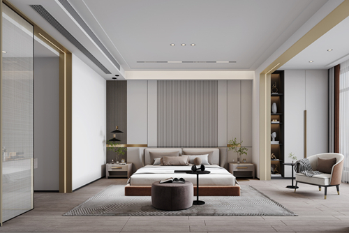 海口市南國威尼斯城輕奢風格平層裝修案例