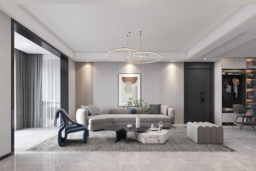 淮安市東郊華庭現代簡約風格三居室裝修案例