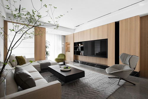 江門市新會駿景灣豪庭現(xiàn)代風格三居室裝修案例