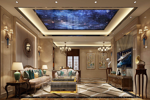 清遠市源江花園歐式風格別墅裝修案例