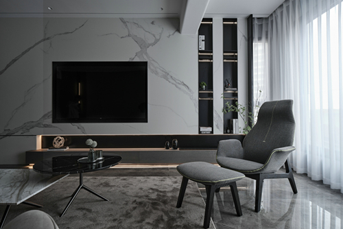 中山市凝星名都現代簡約風格三居室裝修案例