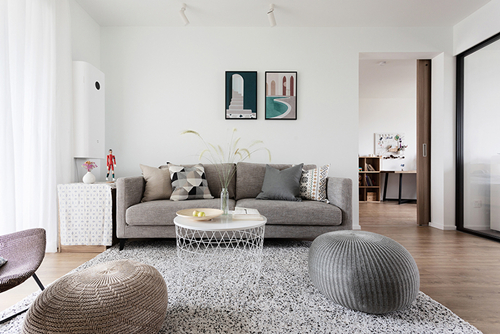 中山市九洲花園現代風格三居室裝修案例