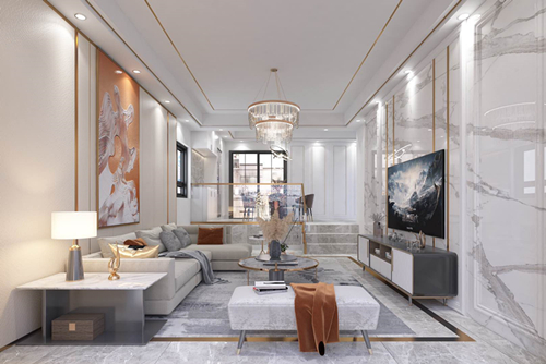 珠海市鵬瑞&middot;珠澳灣中心現代風格平層裝修案例