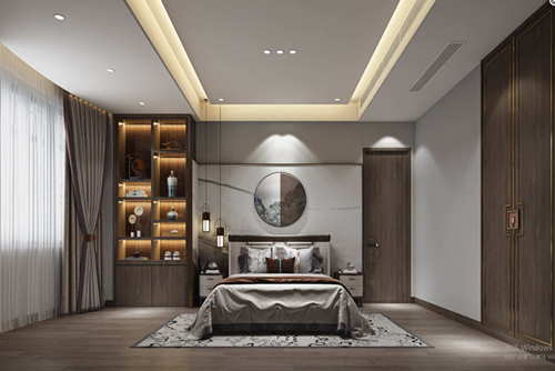 三明市奧體國(guó)際(別墅)新中式風(fēng)格別墅裝修案例