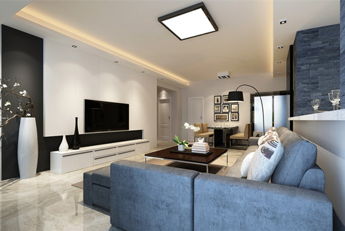 中山市樂(lè)意居花園現(xiàn)代簡(jiǎn)約風(fēng)格三居室裝修案例