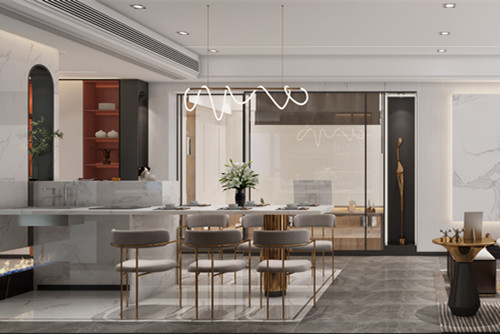 中山市遠洋城萬象花園現代簡約風格四居室裝修案例