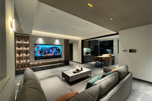 中山市天奕國際廣場輕奢風格三居室裝修案例