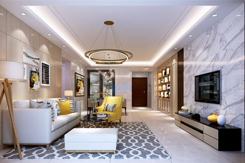 中山市廣合花園現代簡約風格四居室裝修案例