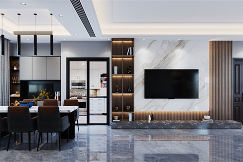 中山市頤景苑現代簡約風格四居室裝修案例