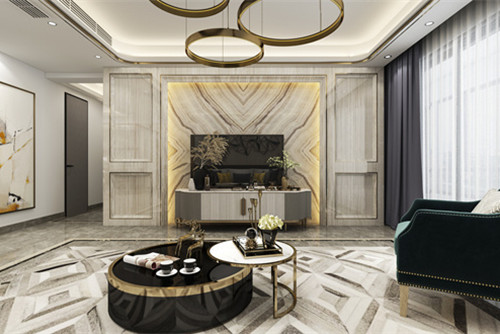 中山市匯景苑輕奢風格四居室裝修案例