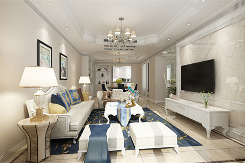 中山市龍光玖譽山現代簡約風格三居室裝修案例