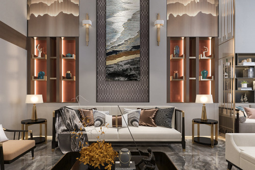 德陽市城東小區輕奢風格別墅裝修案例