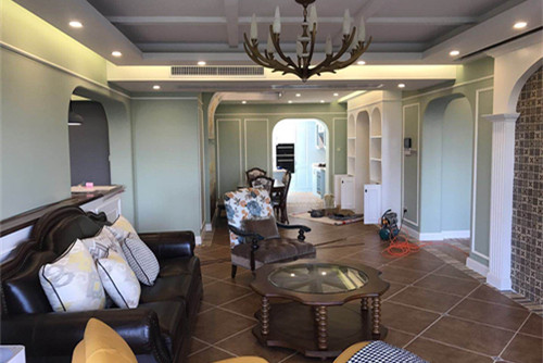 莆田市步行街實小邊美式風格四居室裝修案例