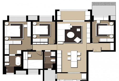 150㎡現代簡約,低調大氣、自然舒適,住起來很愜意